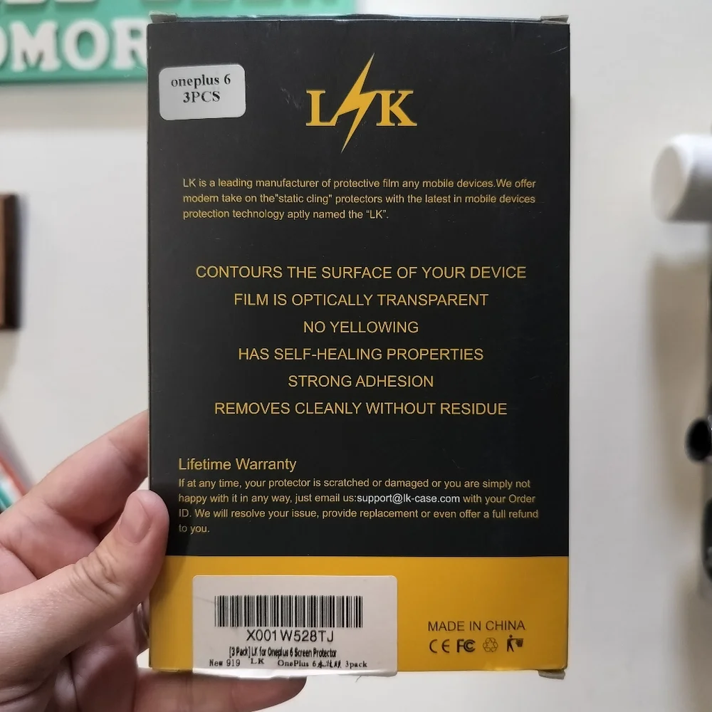 NWT OnePlus 6 Screen Protector 3pk